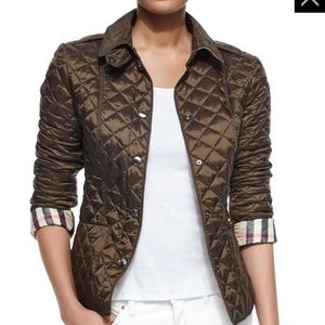 BURBERRY KENCOTT QUILTED JACKET - OLIVE / SIZE M